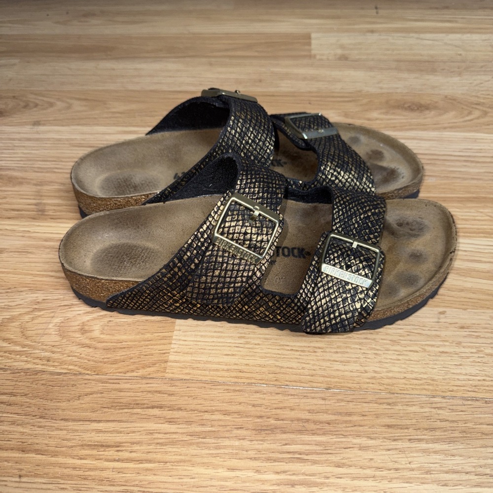 BIRKENSTOCK Arizona Women's Size 10 EU 41 Birko-Flor Shiny Python Sandals